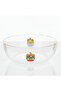 Silu Premium Glass Serving Bowl with UAE Falcon Emblem & Gold Rim – 20 cm