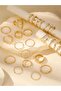30PCS Gold Rings Set, Boho Knuckle Ring for Women, Delicate Stackable, Fashionable Jewelry Accessory (Gold) - 3