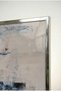 Rhythmic Textured Dance of Blue and Black Glass Painting - Silver Metal Framed Home, Business, and School Painting - 4