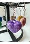 Textured Heart Keychain 3D Printing Colorful Bag Ornament Gift Accessory - 5