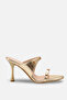 Cansu women's heeled slippers with belt a012 - k525 - 2