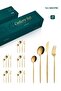 24-Piece Stainless Steel Cutlery Set Kitchen Utensil Western Tableware Gold