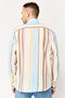 Men Relaxed Fit Striped Long Sleeve Dress Shirt, Multicolor - 4