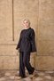 Women's Tie-Detail Shirt Suit Black - 2