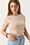 Women's Pearl Bow Crop Blouse Cream - 3