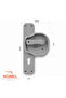 (10 Pieces) School Door Handle – Child-Safe, Safety-Resistant Plastic Door Handle for Nursery, Kindergarten, and Classroom Doors - Gray - 7