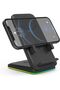 RGB Wireless Charging Stand, 15W Fast Charging, Type-C, Adjustable, Black - 7