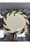Gebo Gold Detailed Round Presentation Plate 34*34*3.5 - 4