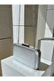 Silver Laser Patterned Women's Evening Dress Bag Wedding Engagement Graduation - 4