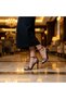Valley Ethnic Pattern Open Front Sandals Stiletto - 6