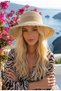 Elegant Jute Ribbon Decorated Sun Protection Women's Straw Hat - 2