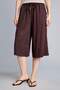High Waist Crop Fit Brown Belmando Capri I6798Az26Sm - 3