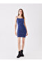 U-Neck Patterned Evening Dress with String Straps - 3