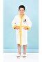 Licensed Hooded Children's Bathrobe Age 9/10 - Mickey Mouse Star Cream