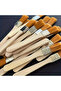 New 50pcs-nylon Brushes, Short Wooden Handle Art Paint Brushes, Watercolor Brushes, Wall Brushes,...