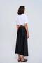 Flat Satin Skirt with Elastic Waist and Hidden Zipper on the Side - 3