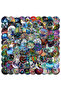 100PCS Cartoon Glass Ball World Graffiti Stickers for Helmet Bicycle Hand Account Pencil Case Dec... - 6