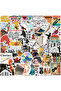 52pcs 52PCS Musical Instrument Orchestra Music Cartoon Graffiti Stickers Guitar Refrigerator Luggage