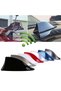 A-Carbon Fiber Universal Carbon Fiber Look Car Roof Top Mount Shark Fin Aerial Antenna Toppers Auto - 6