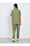 Green Printed Longline T-Shirt and Cuffed Joggers Co-Ords - 6