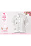 Plus Size Mesh Detailed Floral Appliqued Shirt Collar Buttoned Short Sleeve Women's Shirt - 2