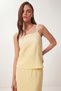 Lace Detailed Muslin Top and Bottom Set Lgx0012 Yellow - 5