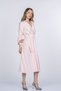 Women's Summer Pink Elvina Modern Double Breasted Dress Stylish Casual Comfortable Dress 50393 - 3