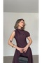 Asymmetrical Neck Midi Dress - 5