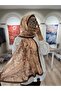 شال ناعم بنمط السلسلة - بني - 4
