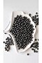 8 mm Metallic Black Pearl Luxury Perforated Jewelry Accessory Making Beads 50 Grams (190-195 Pieces)