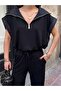 Women's Parachute Garnished Half-Zip Top & Bottom Set - 2
