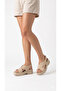 Women's Suede Wedge Heel Cross-Strapped Comfortable Orthopedic Sole Sandals - 4