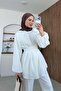 Hesna Balon Sleeve Tunic White