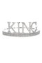 "King" Written Silver Color Stone Birthday Crown and "Birthday King" Written Black Belt - Men's Birthday g - 3