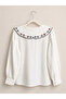 LINEN EMBROIDED TOP LOOSE FIT FREE SIZE - 2