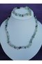Fluorite Necklace Bracelet Set - Natural Stone Jewelry - Real Fluorite Broken Natural Stone - 4