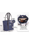 Waxed Canvas Shoulder Bag - Magnetic, Daily Use, Extra Pocket, Tote Bag - 7256 - 7