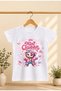 Children's T-Shirt with Text Mini Queen Printed 100% Cotton Short Sleeve T-Shirt