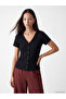 Trendlucky with Difference V-Neck Button Closure Blouse