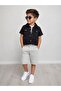 Boy's 3-Piece Summer Combination Set Printed T-Shirt, Denim Shirt, and T-Shirt