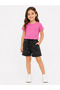 Complete Star Stone-Decorated Denim Shorts Set - 3