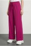 Elastic Waist Loose Leg Pants Fuchsia - 2