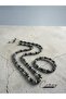 8 mm Onyx (Black Agate) & Black Labradorite Natural Stone 70-80 cm Long Men's Necklace (with Bracelet as a Gift)