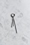 Perforated Bar and Chain Model Tassel Earrings Men's Unisex 316L Steel Earrings 1 Piece - 4