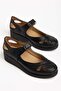 Black Women's Daily Orthopedic Shoes Large Size Cage Model with Straps