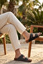 Men's Mink Suede Double Buckle Anatomical Sole Slippers - Comfortable and Stylish with Adjustable Belt for Everyday Use - 2