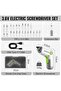 3.6 V Electric Screwdriver Set with Offset Driving Shaft, 24 pcs 6 Nm Cordless Screwdriver Kit with Rechargeable Battery & LED Light, Mini Electric Screwdriver with Carrying Case - 3