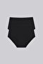 Woman's 2-pack high waist panties 4257 black color