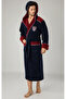 Men's Hooded Embroidered Bamboo Cotton Sport Model Soft Absorbent Luxury Bathrobe