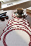 6 Pieces of Red Embroidered Dowry Napkins for Coffee and Cocktail Presentations - 2